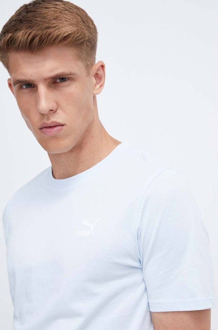Puma t-shirt bawełniany niebieski 535587