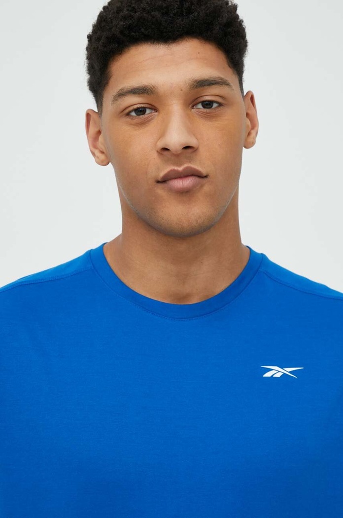 Μπλουζάκι προπόνησης Reebok κανονικό μπλε HS7748