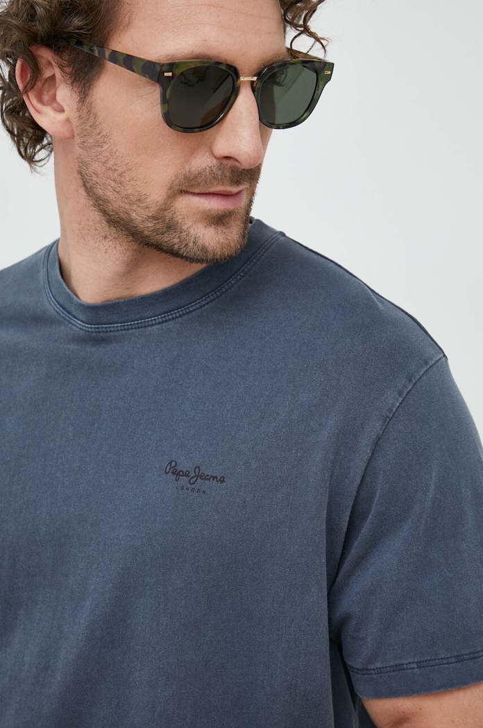 Bavlnené tričko Pepe Jeans Jacko tmavomodrá PM508664.594