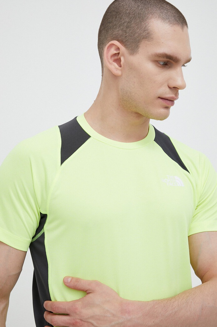 The North Face t-shirt sportowy Glacier żółty NF0A82GDIMM1
