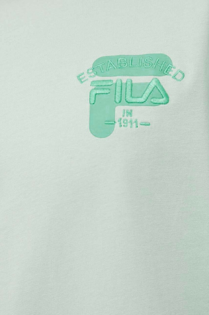 Fila t-shirt bawełniany FAM0331 turkusowy