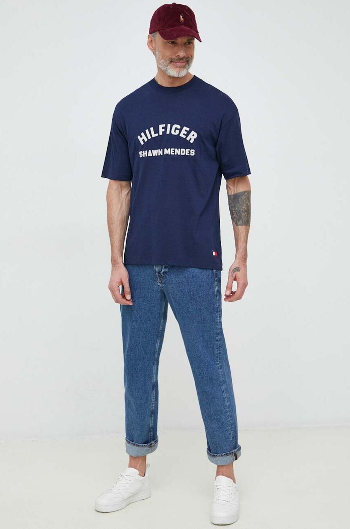 Tommy Hilfiger t-shirt x Shawn Mendes MW0MW31189.PPYX granatowy SS23