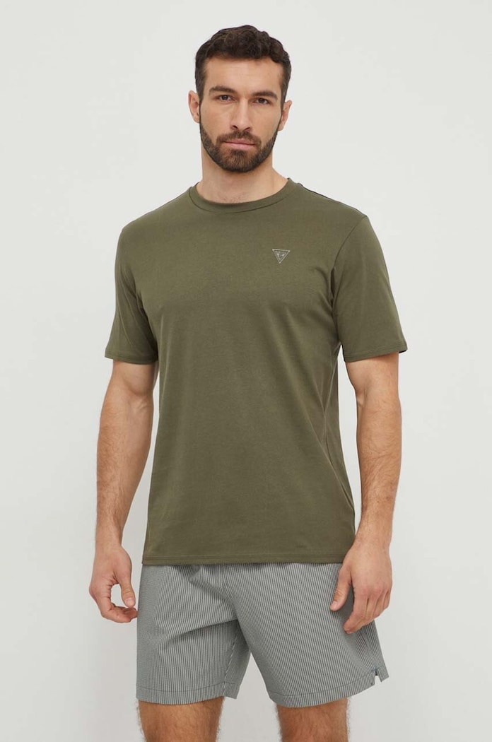 Guess t-shirt bawełniany regular zielony F3GI00.K8HM0