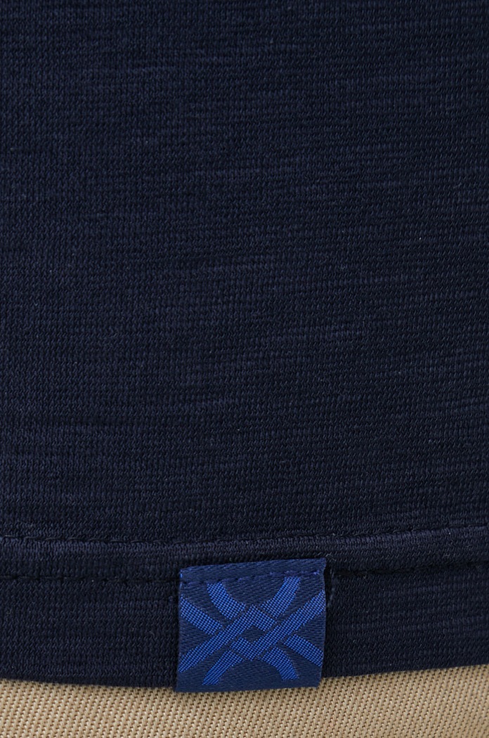 Bombažna kratka majica United Colors of Benetton 3JE1J19A5.016 mornarsko modra