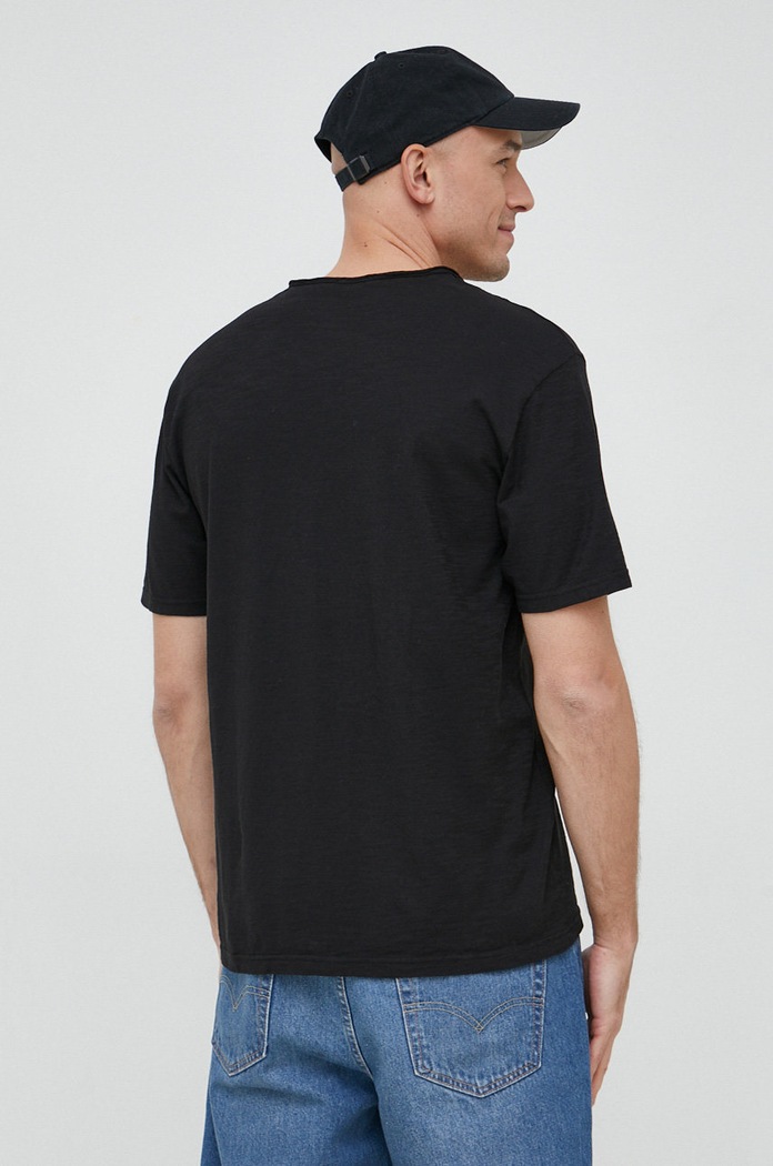 Ρούχα Βαμβακερό μπλουζάκι United Colors of Benetton 3JE1J4264.100 μαύρο