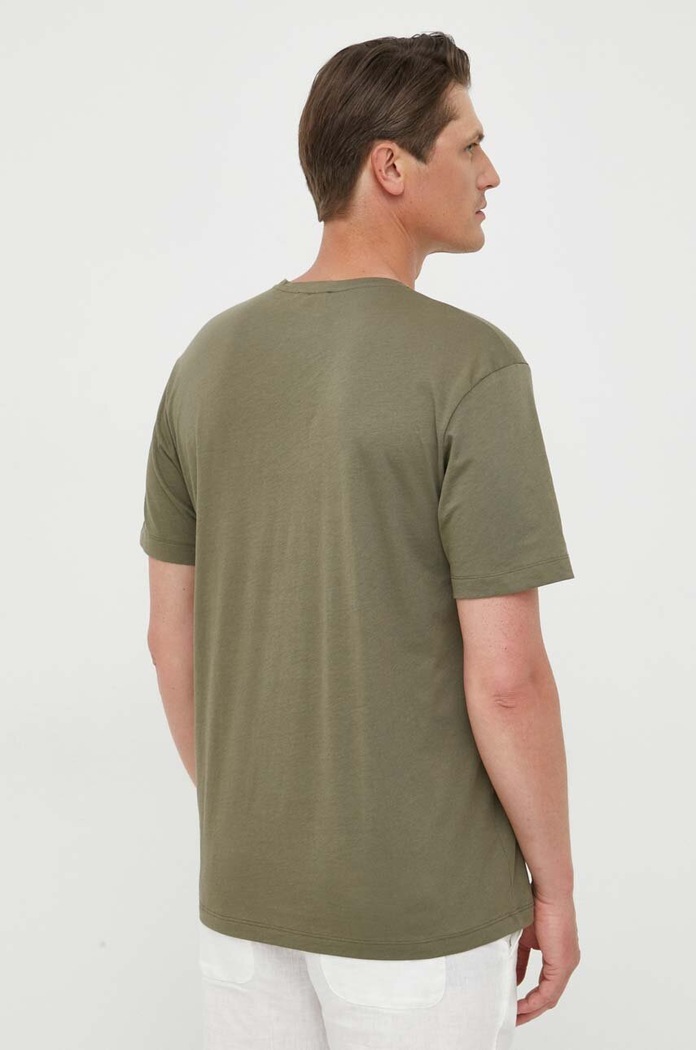 Oblečenie Bavlnené tričko United Colors of Benetton 3P7XU105T.1Z9 zelená