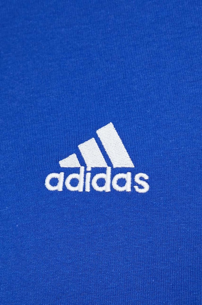 adidas t-shirt bawełniany Essentials IC9338 niebieski