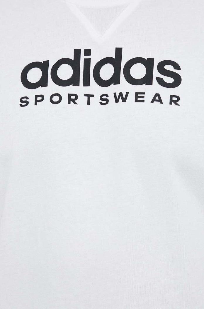 Bavlněné tričko adidas IC9821 bílá