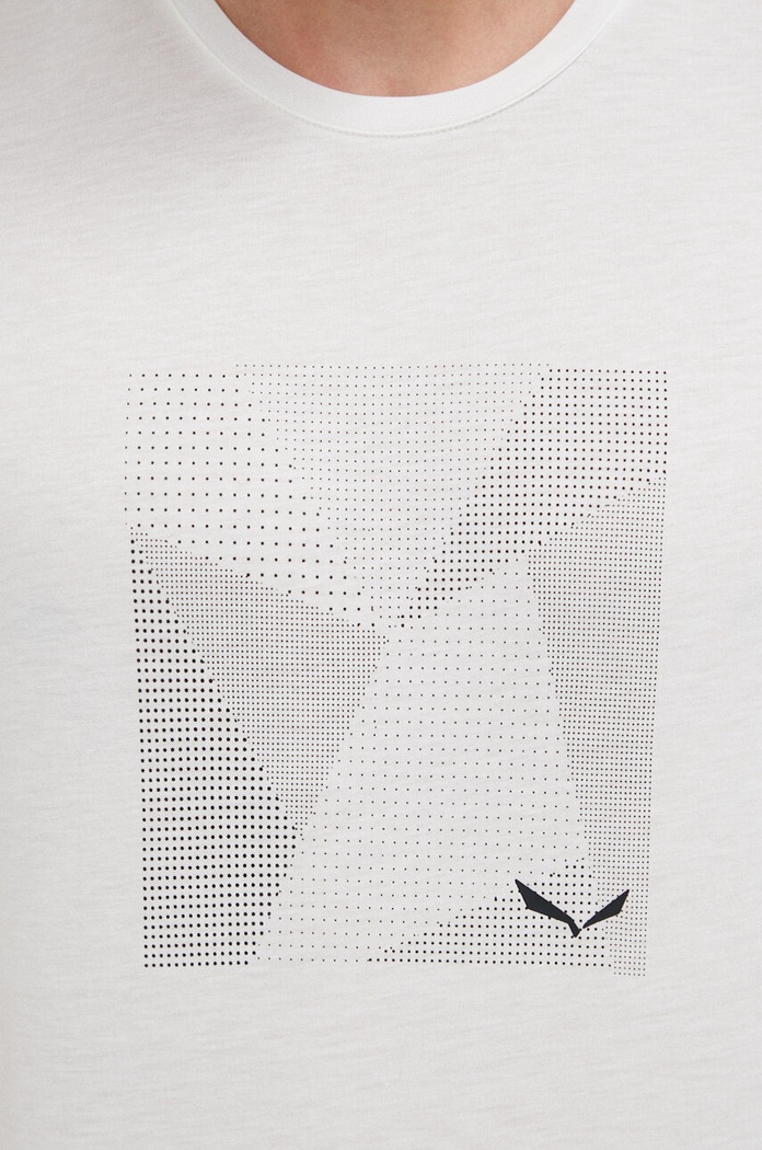T-shirt sportowy Pure Building Dry Salewa biały 00.0000028657