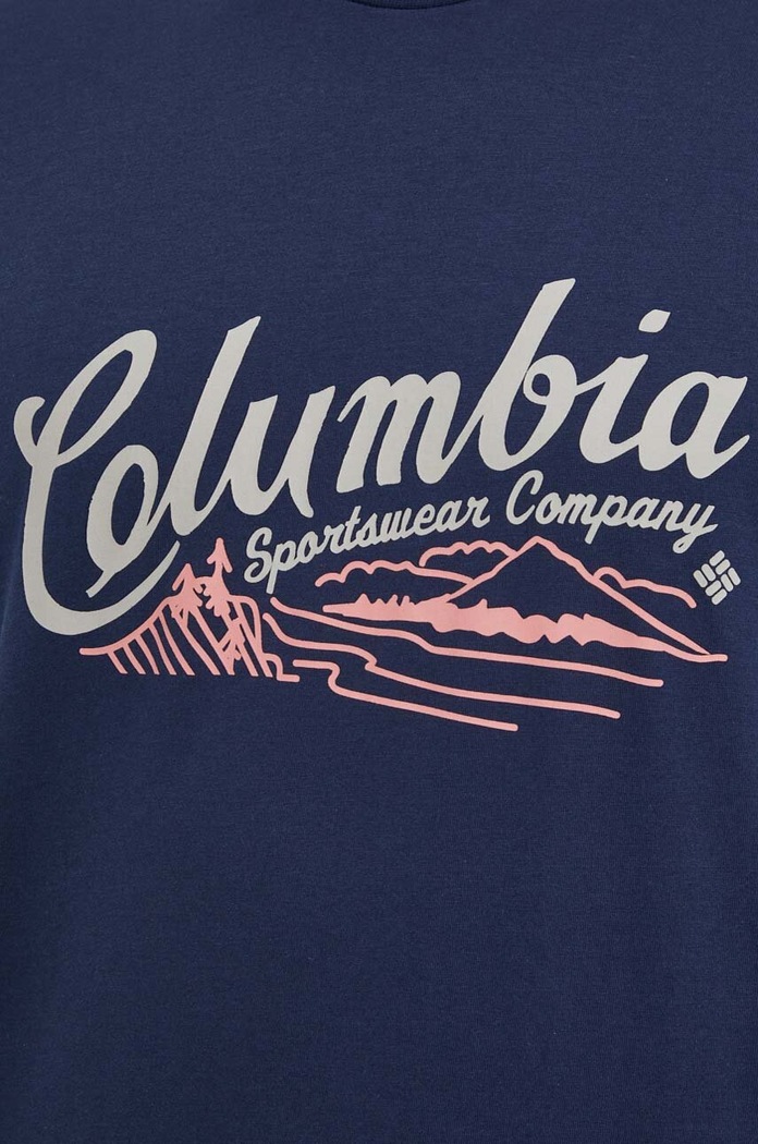 Bavlněné tričko Columbia Rockaway River 2022181 námořnická modř