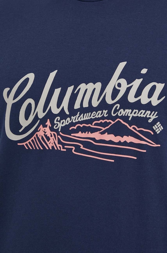 Bavlněné tričko Columbia Rockaway River 2022181 námořnická modř