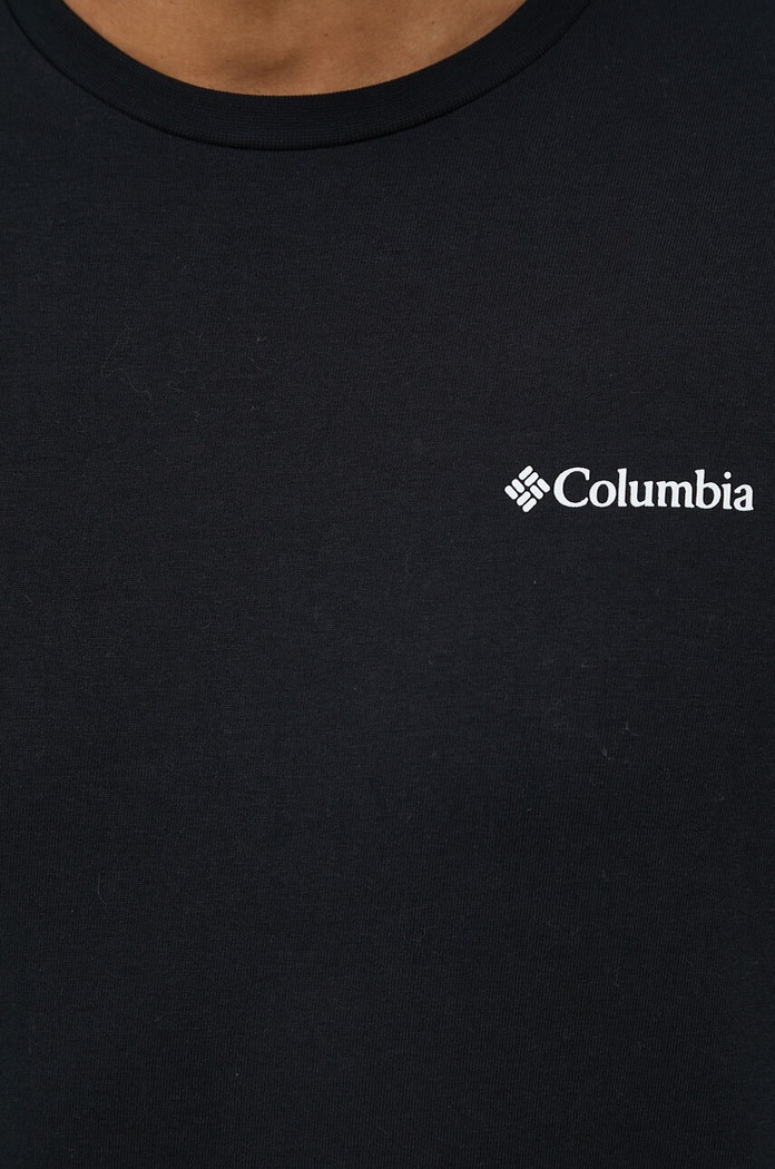 Columbia t-shirt bawełniany Explorers Canyon 2036451 czarny