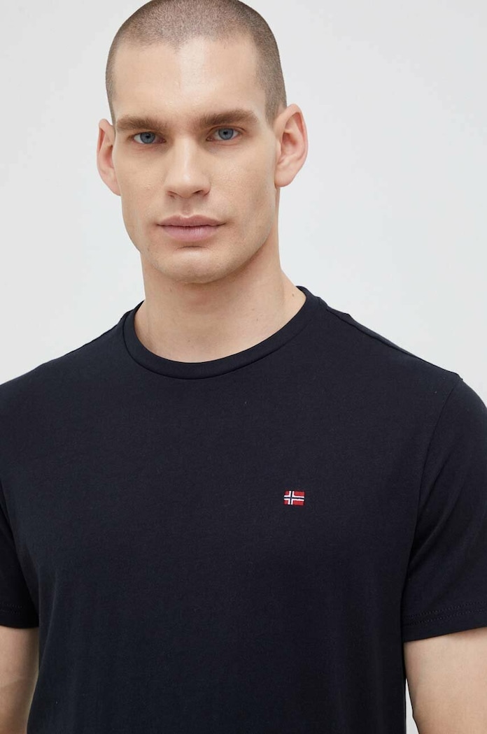 Napapijri cotton t-shirt regular black NP0A4H8D0411