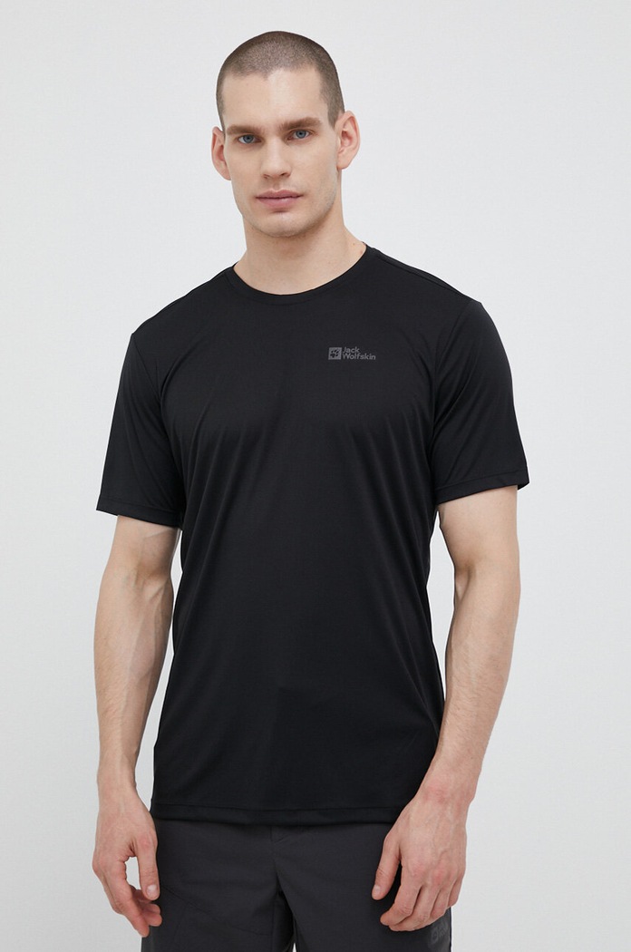Jack Wolfskin tricou sport Tech uni negru 1807072