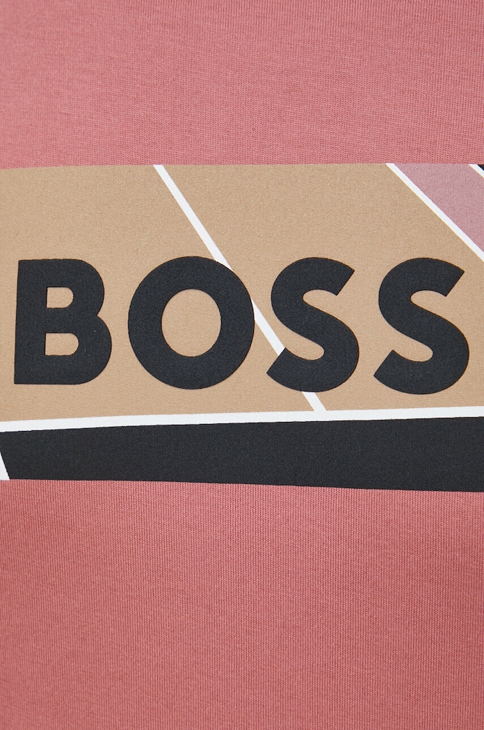 Bavlnené tričko BOSS 50486210 ružová