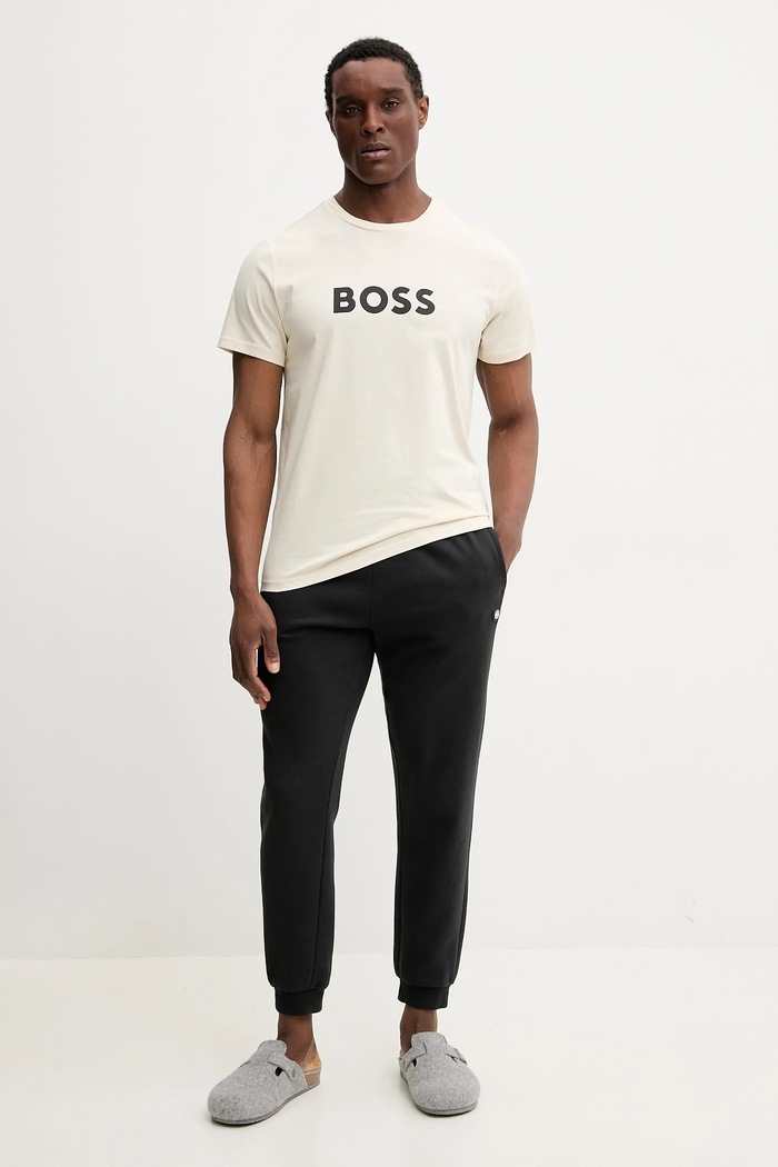 BOSS Bărbătesc din bumbac tricou RN 50491706 bej AA00
