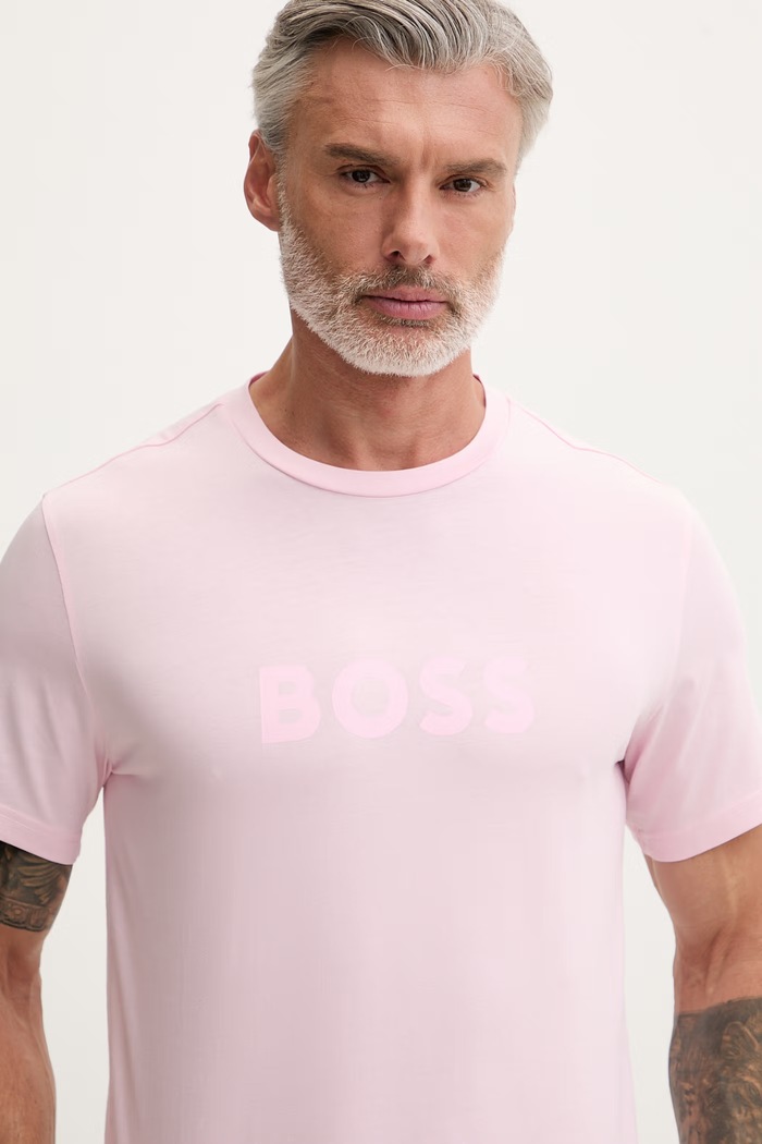 Îmbrăcăminte BOSS pentru bărbați, din bumbac T-Shirt RN 50491706 roz