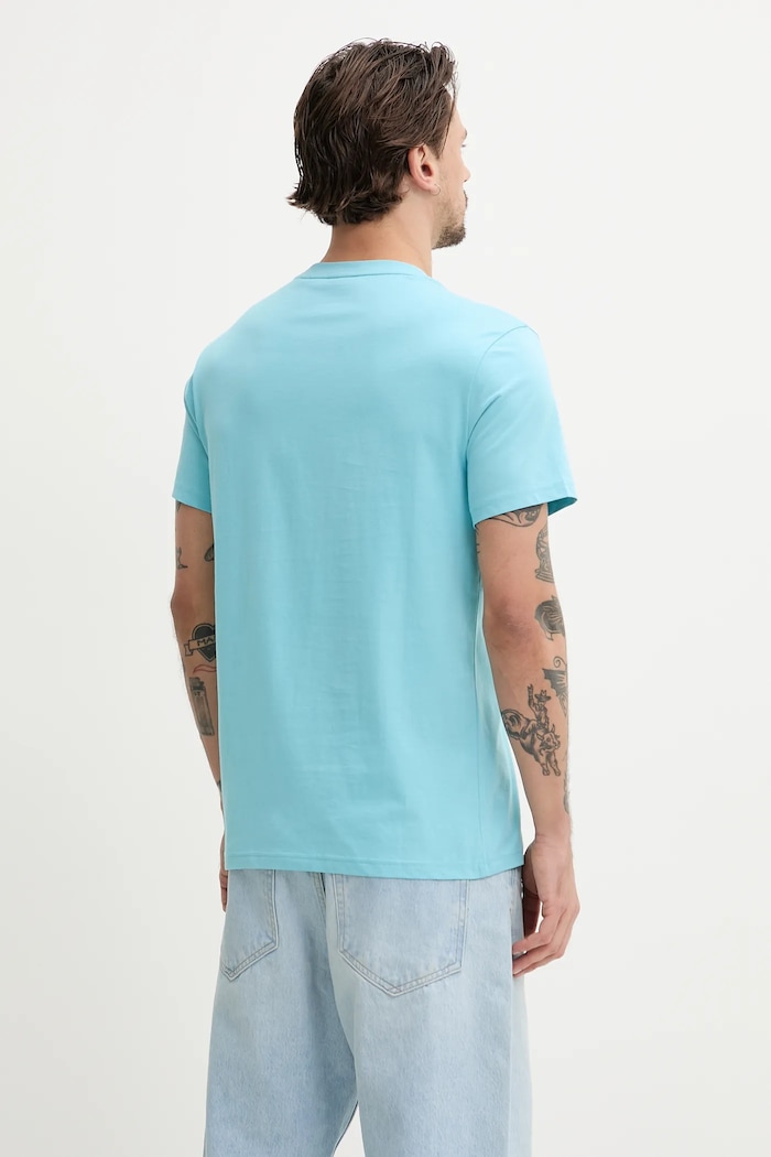 Îmbrăcăminte BOSS bărbătesc din bumbac T-Shirt RN 50491706 albastru