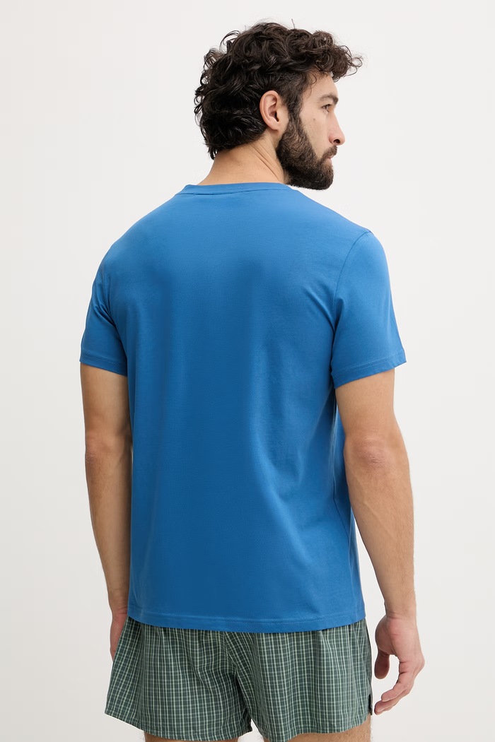 BOSS Ανδρικό βαμβακερό T-Shirt RN 50491706 μπλε AA00