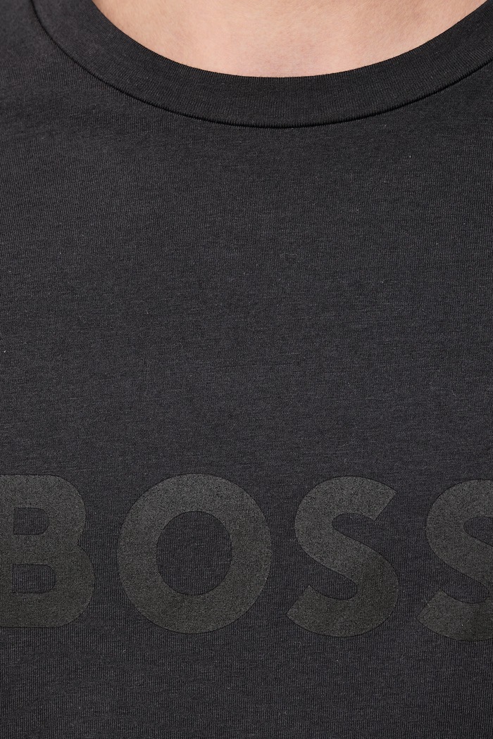 Pánsky bavlnený T-Shirt RN BOSS sivá 50491706