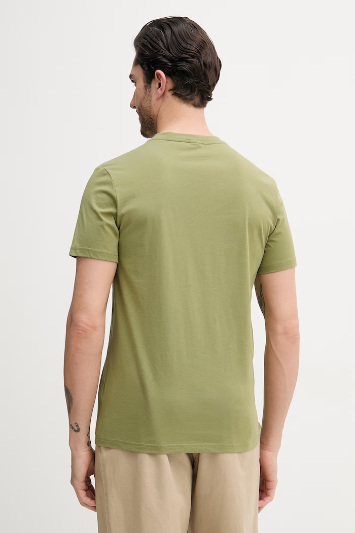 Odzież BOSS męski bawełniany T-Shirt RN 50491706 zielony