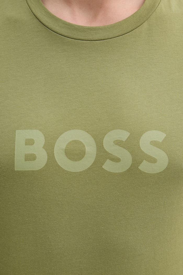 BOSS męski bawełniany T-Shirt RN 50491706 zielony