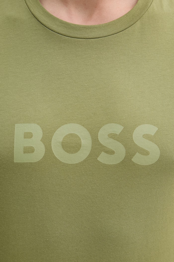 BOSS męski bawełniany T-Shirt RN 50491706 zielony