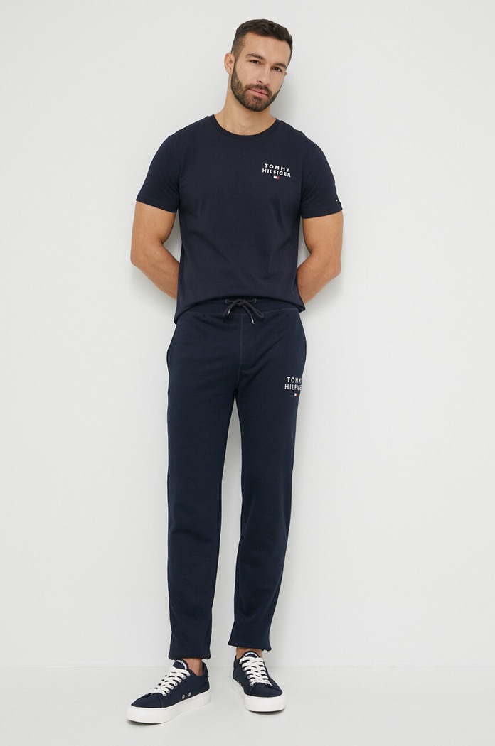 Tommy Hilfiger tricou din bumbac UM0UM02916.PPYX bleumarin SS23