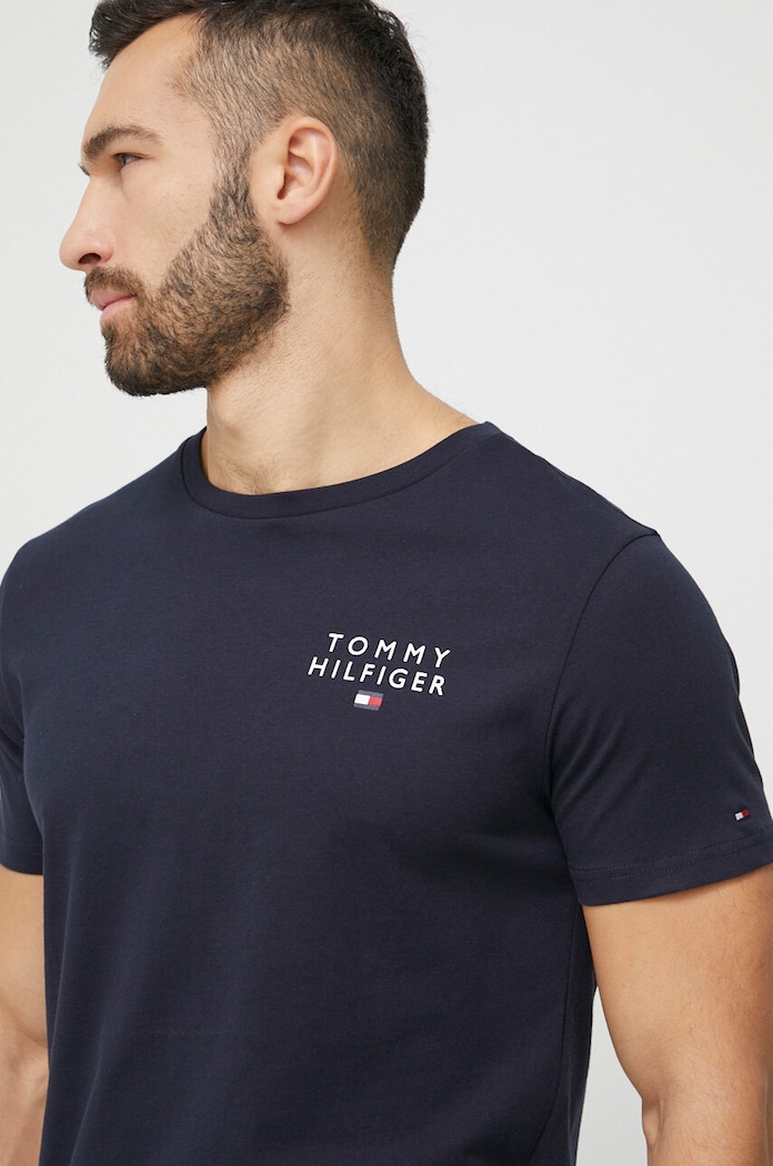 Tommy Hilfiger tricou din bumbac bleumarin UM0UM02916.PPYX