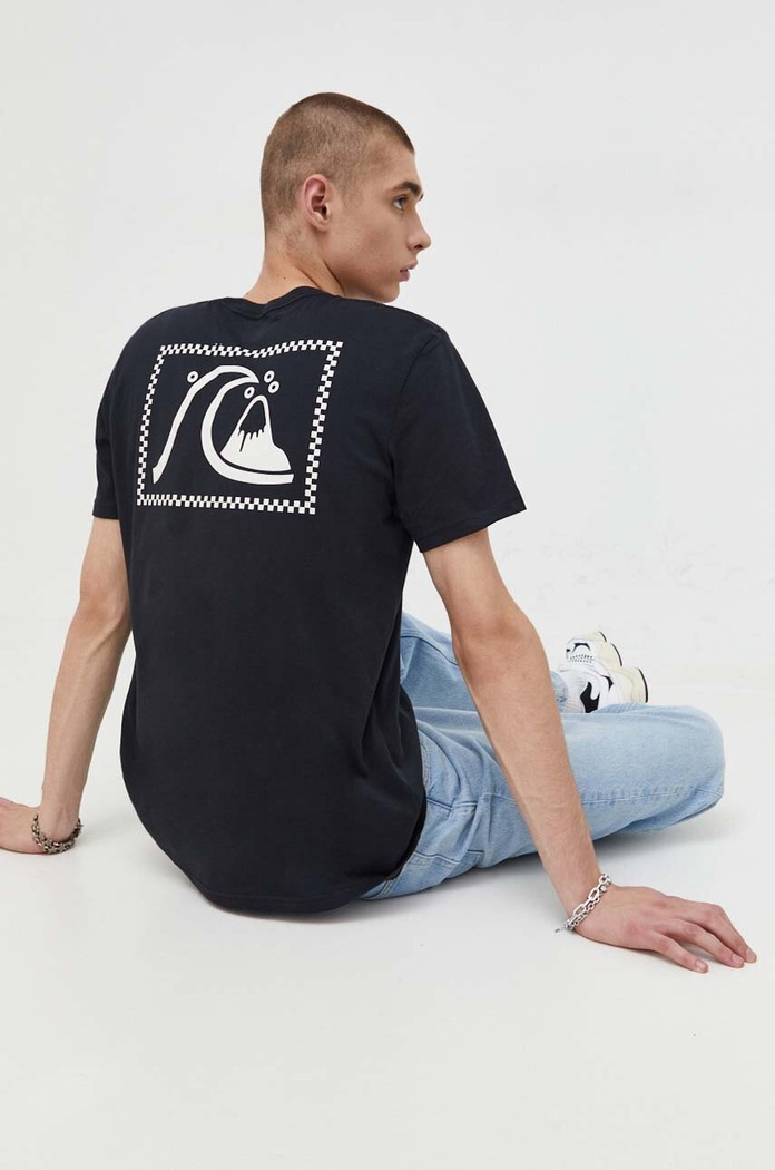 Дрехи Памучна тениска Quiksilver EQYZT07239 черен