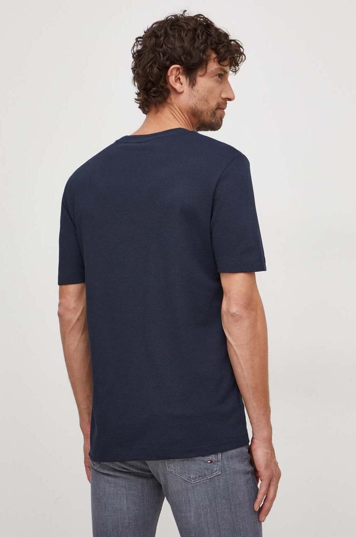Îmbrăcăminte BOSS tricou bărbătesc din bumbac Tiburt 240 50452680 bleumarin