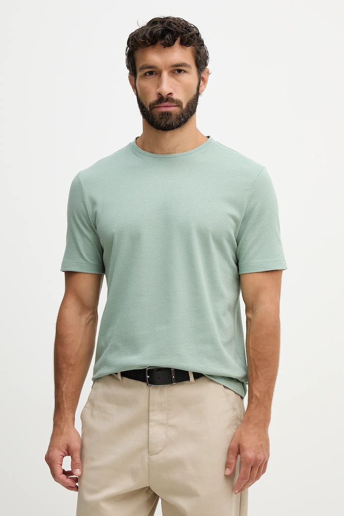 BOSS tricou bărbătesc din bumbac Tiburt 240 verde 50452680