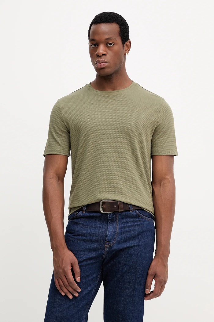 BOSS tricou bărbătesc cu bumbac Tiburt 240 verde 50452680