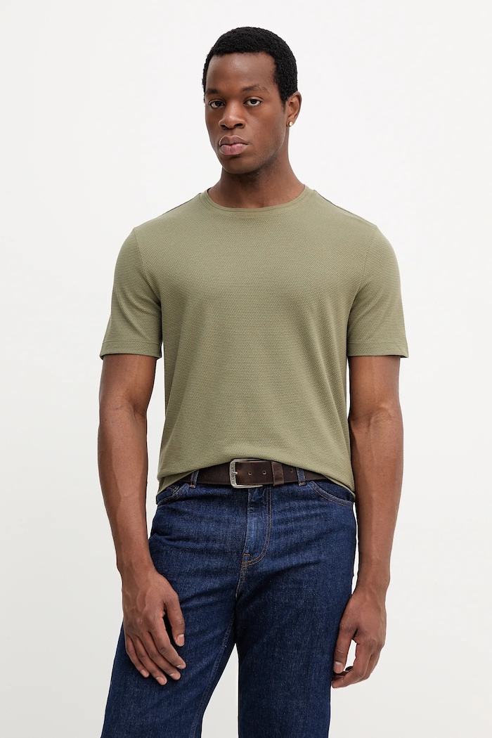 BOSS tricou bărbătesc cu bumbac Tiburt 240 verde 50452680