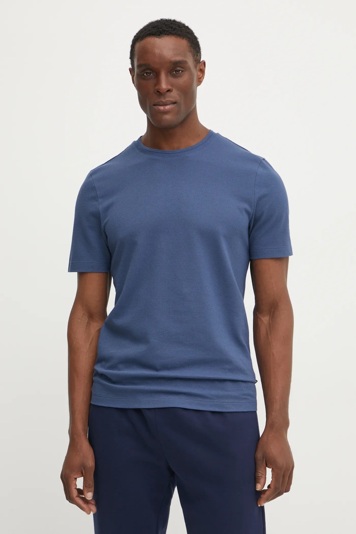BOSS tricou bărbați cu bumbac Tiburt 240 uni albastru 50452680
