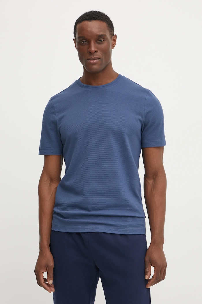 BOSS tricou bărbați cu bumbac Tiburt 240 uni albastru 50452680