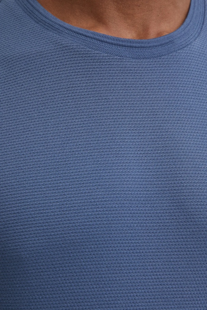 BOSS tricou bărbați cu bumbac Tiburt 240 50452680 albastru