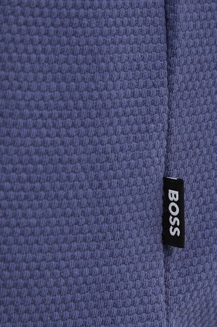 BOSS T-shirt męski z bawełną Tiburt 240 50452680 niebieski