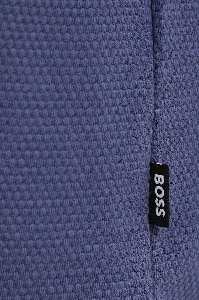 BOSS T-shirt męski z bawełną Tiburt 240 50452680 niebieski