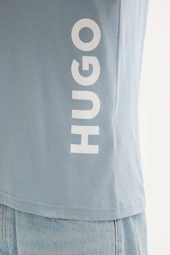 Tricou de plajă T-SHIRT RN RELAXED HUGO 50493727 albastru