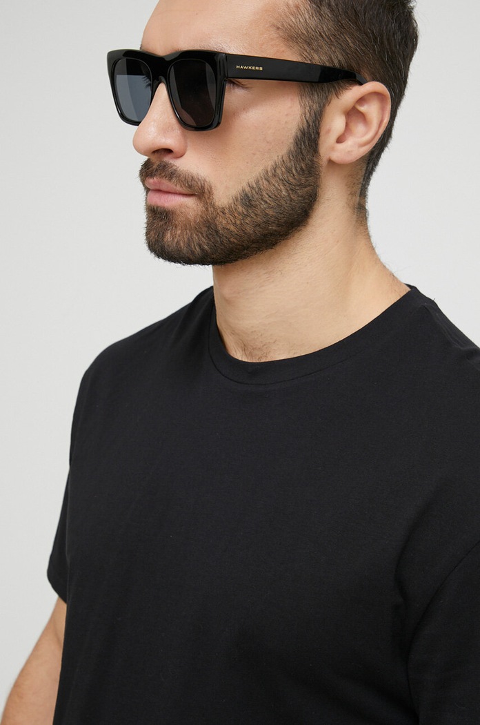 HUGO t-shirt plażowy T-SHIRT RN RELAXED czarny 50493727