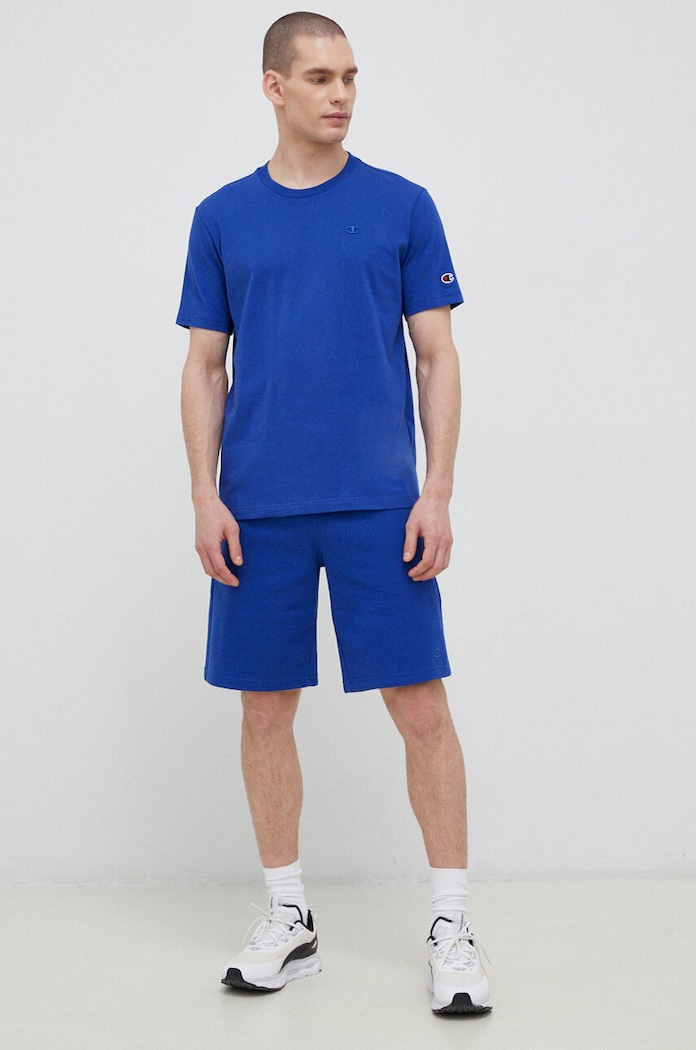 Champion Tricou din bumbac 218496 albastru AW23