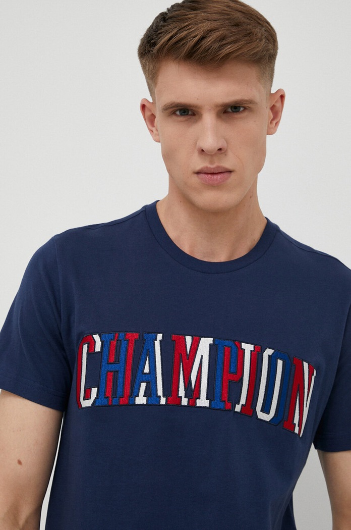 Champion pamut póló sötétkék 218512