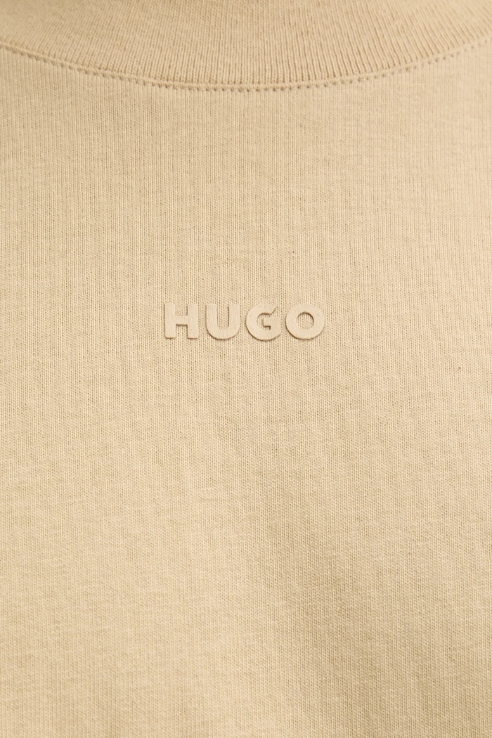 HUGO T-shirt męski bawełniany Dapolino 50488330 beżowy