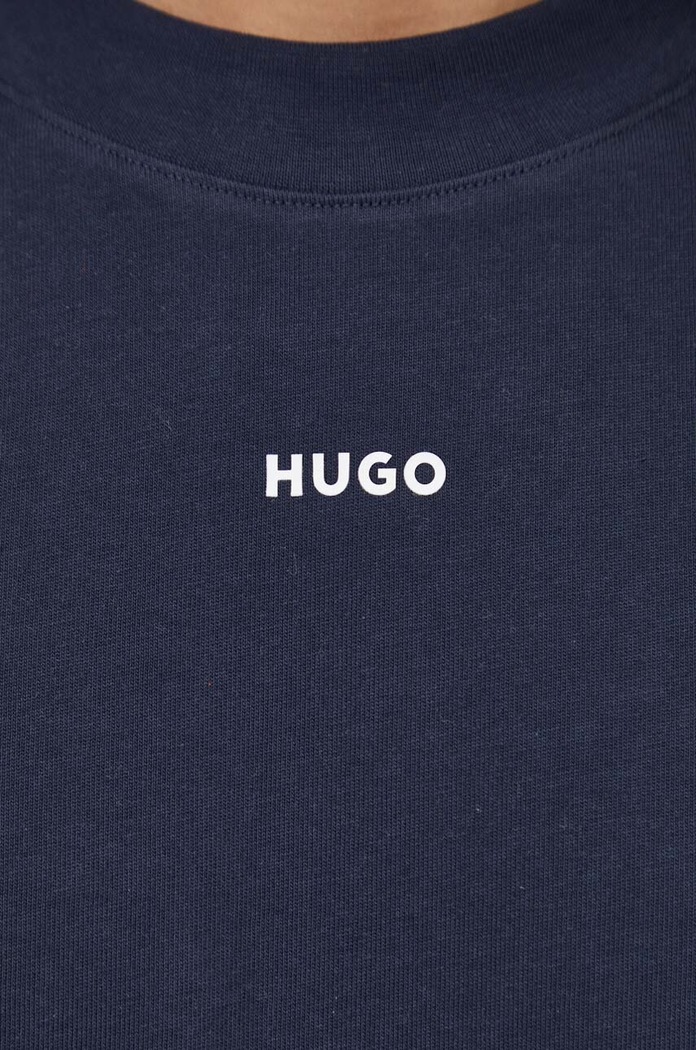 HUGO férfi pamut póló Dapolino 50488330 sötétkék
