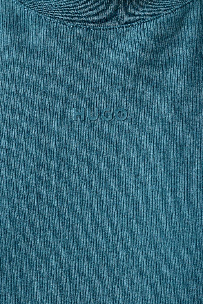 T-shirt męski bawełniany Dapolino HUGO turkusowy 50488330