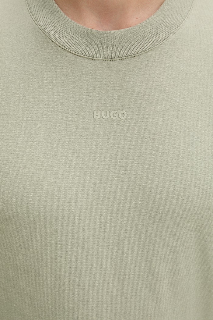 HUGO t-shirt ανδρικό βαμβακερό Dapolino 50488330 πράσινο