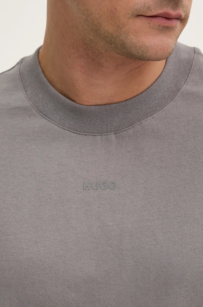 HUGO tričko pánské bavlněné Dapolino 50488330 šedá