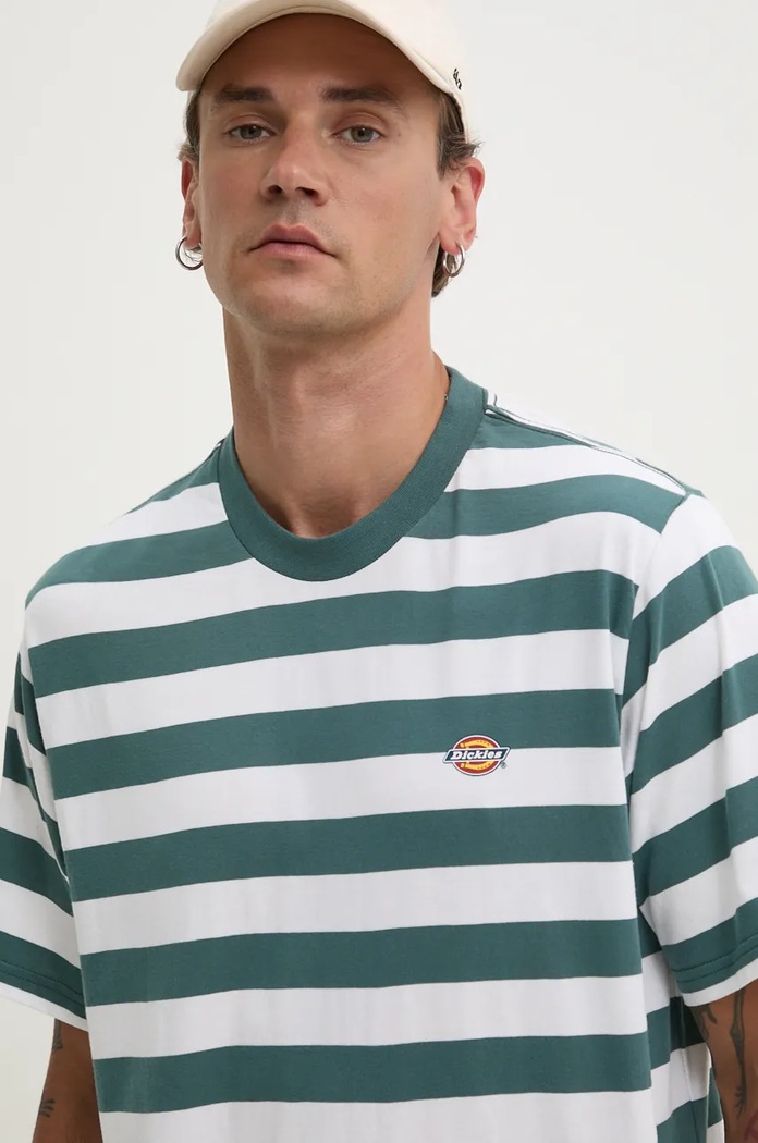 Bavlněné tričko Dickies zelená DK0A4Y8YAF01