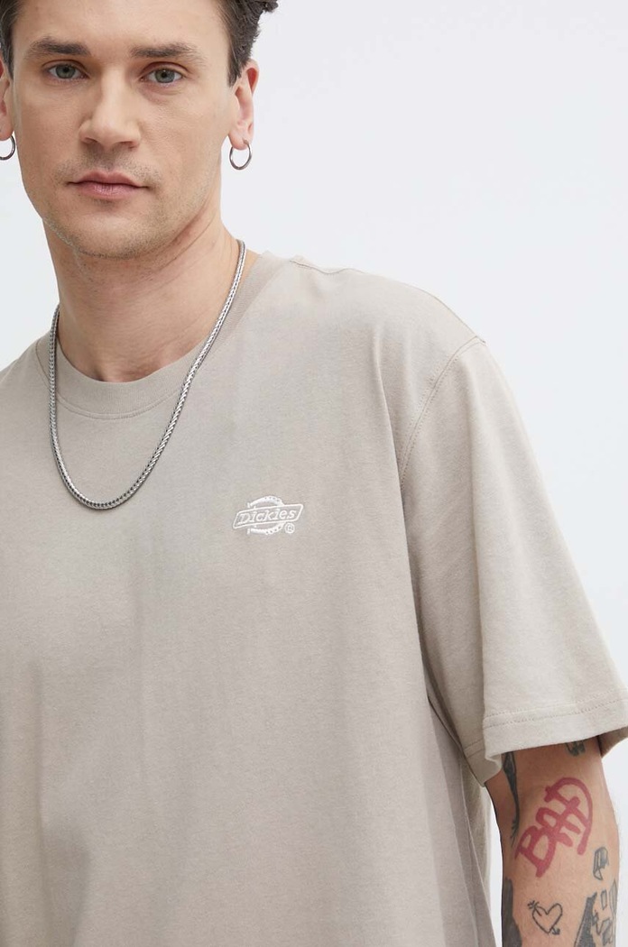 Bavlněné tričko Dickies béžová DK0A4YAIBLK1